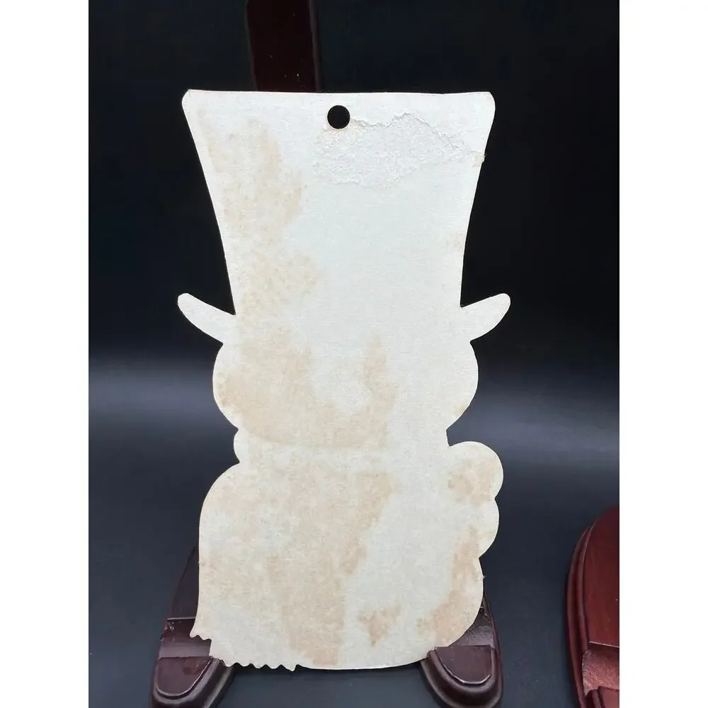 Teddy Huggles Halloween Bear Pumpkin Die Cut Decoration 16” Vintage double sided